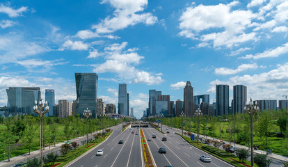 Fototapeta na wymiar aerial view of modern city