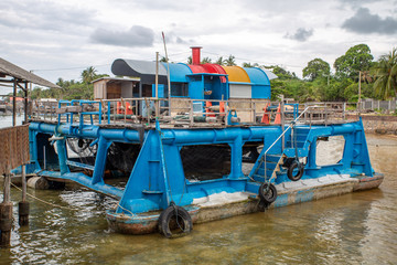 Fototapeta na wymiar Fischerboot auf Bintan