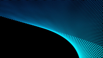 Abstract Blue Geometrical Background . Science background. Futuristic Technology, onnecting dots and lines . Big data visualization and Business