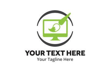 unique web developer simple logo creative design in flat style with color . web designer logo creative design for identity and community