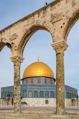 Mosque of Al-aqsa or Dome of the Rock in Jerusalem, Israel