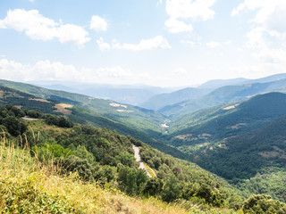 Fototapeta premium General and panoramic view of the mountain region of Pallars, in the province of Lleida, Catalan Pyrenees, Catalonia, Spain