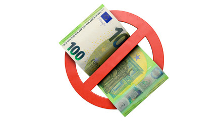 100 Euro-Schein, Bargeldverbot