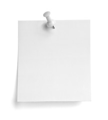 note paper push pin message red white black