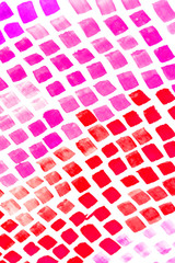 Mosaic Tiles Watercolour Diamonds and Squares Abstract Paint Multicolour  Background
