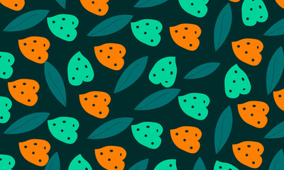 Elegant leaves floral pattern