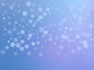 Fototapeta premium Winter blue background with snowflakes. Vector illustration. Chr
