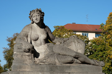 Skulptur Schwaben Prinzregentenbrücke München