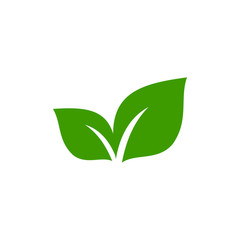 Ecology Green Leaf symbol icon vector illustration