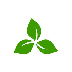 Ecology Green Leaf symbol icon vector illustration