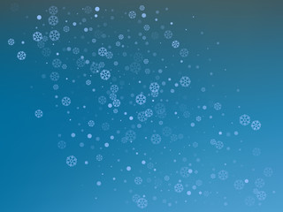 Winter blue background with snowflakes. Vector illustration.