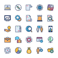 Corporate Management and Teamwork flat Vectors 