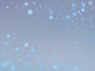 Winter blue background with snowflakes. Vector illustration. Chr