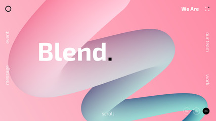 3D gradient trendy wallpaper design for web site, colorful blend fluid shapes isolated on gradient background, futuristic design backdrop for poster, cover, flyer, music club, landing page, brochure, 