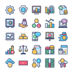 Investments And Finance Icons Bundle 