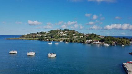 Fototapeta na wymiar caribbean coast from harbor