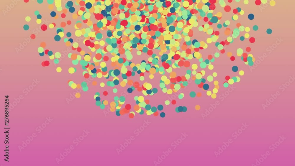 Poster abstract colorful ball falling background 3d render