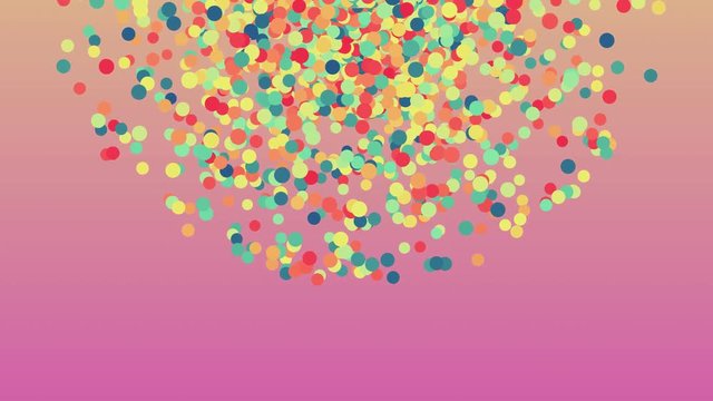 abstract colorful ball falling background 3d render