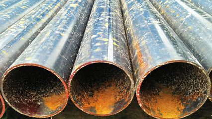 Rusted steel pipe