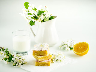 sweet lemon pie, lemon squares