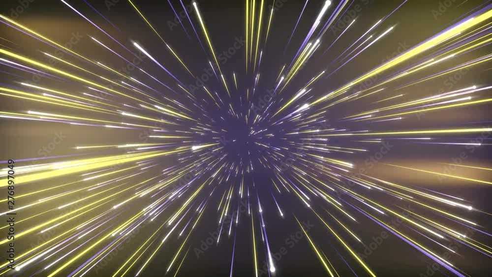 Leinwandbilder hyper jump flight in space. computer generated abstract cosmic background. colored glowing stars, co