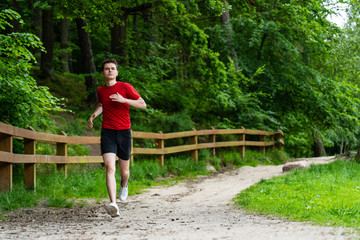 Healthy lifestyle - young man running