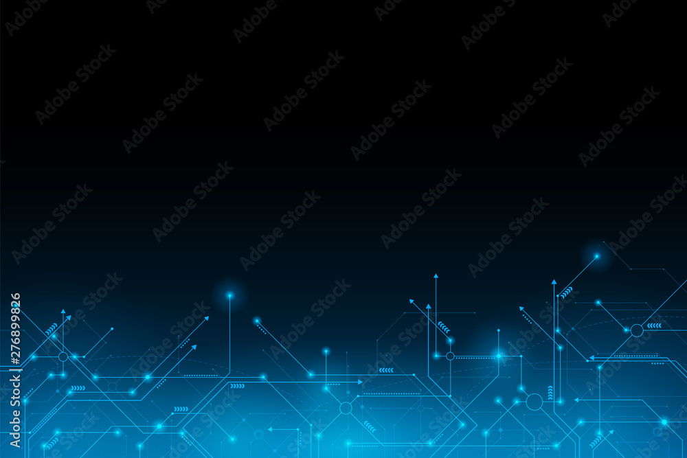 Poster abstract futuristic circuit connection board.vector and illustration