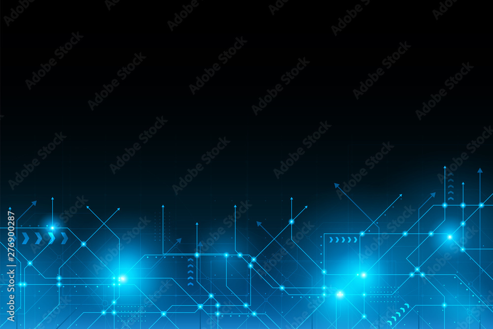 Poster abstract futuristic circuit connection board.vector and illustration