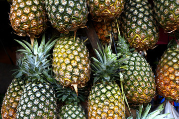 Fresh and ripe pineapples