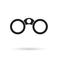 binocular, lorgnette icon- vector illustration
