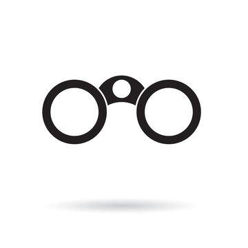 binocular, lorgnette icon- vector illustration