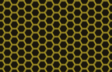 Modern golden hexagon seamless pattern abstract background vector illustration