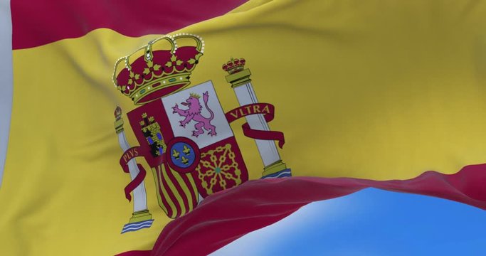 The flag of Spain, as it is defined in the Spanish Constitution of 1978, consists of three horizontal stripes: red, yellow and red, the yellow stripe being twice the size of each red stripe. 