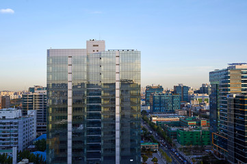 Building scenery in Seoul, South Korea.