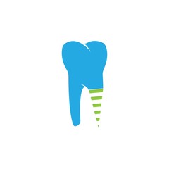 Dental implant logo Template vector illustration icon design