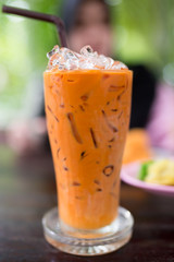 Milk tea on summer
