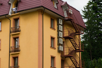 part of the house. facade of the house