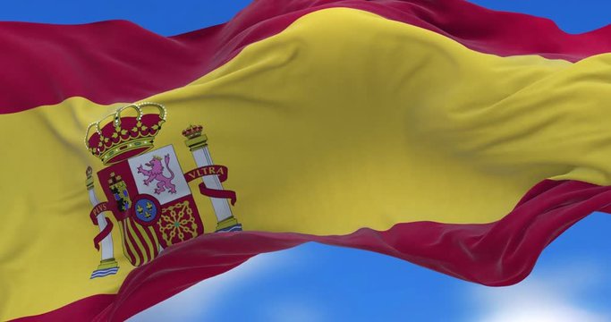 The flag of Spain, as it is defined in the Spanish Constitution of 1978, consists of three horizontal stripes: red, yellow and red, the yellow stripe being twice the size of each red stripe. 