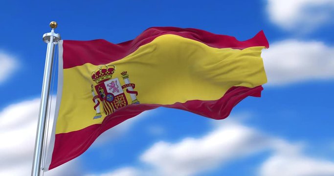 The flag of Spain, as it is defined in the Spanish Constitution of 1978, consists of three horizontal stripes: red, yellow and red, the yellow stripe being twice the size of each red stripe. 