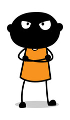 Rage - Cartoon thief criminal Guy Vector Illustration