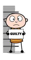Feeling Guilty - Cartoon thief criminal Guy Vector Illustration