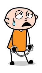 Exhausted - Cartoon thief criminal Guy Vector Illustration