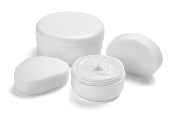  white cream container jar beauty moisturizer tube soap
