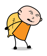 Heavy Burden - Cartoon thief criminal Guy Vector Illustration
