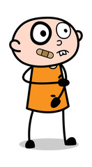 Injured - Cartoon thief criminal Guy Vector Illustration