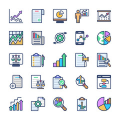 Chart Analysis Flat Vectors Pack 