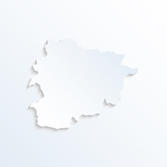 Andorra map vector. paper style on white background Simple