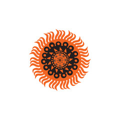 Aboriginal art dots painting icon logo design