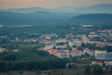 Fototapeta na wymiar View on the Medjugorje city, Bosnia and Herzegovina