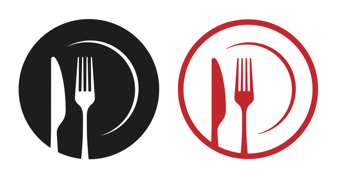 red restaurant icons